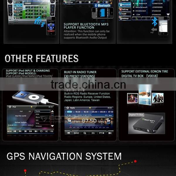 EONON GM5155 Sliver 7 Inch Digital Touch Screen Car DVD Player with Screen Mirroring Function& Built-in GPS For OPEL