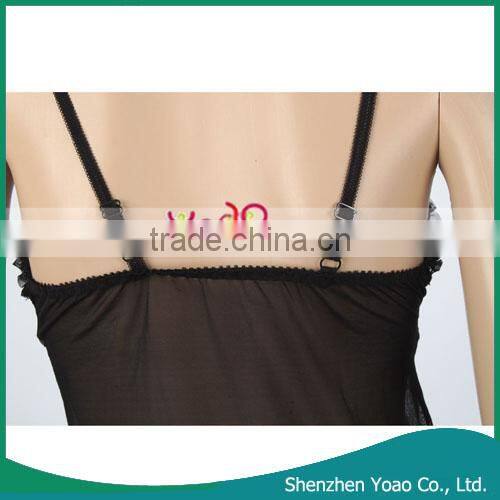 Wholesale Sexy Lingerie Overskirt Black With Yellow
