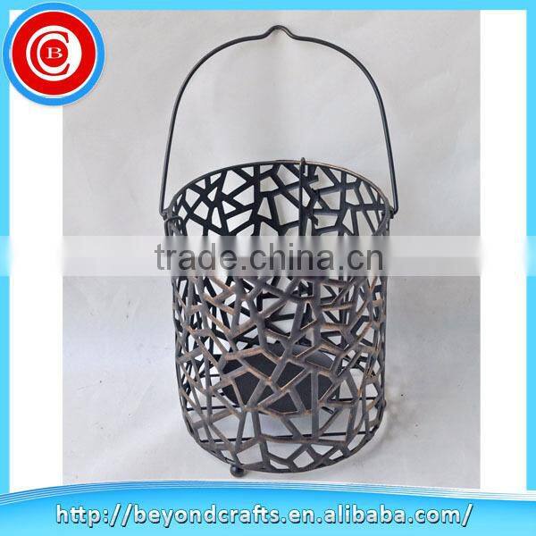 High Quality Wrought Iron Garden Hanging Basket Lantern