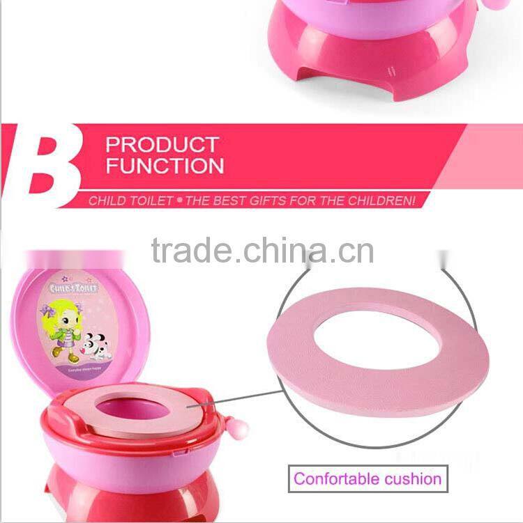 Hot selling new item with light and music 3 in 1 BO funny baby plastic toilet seat cover for kid