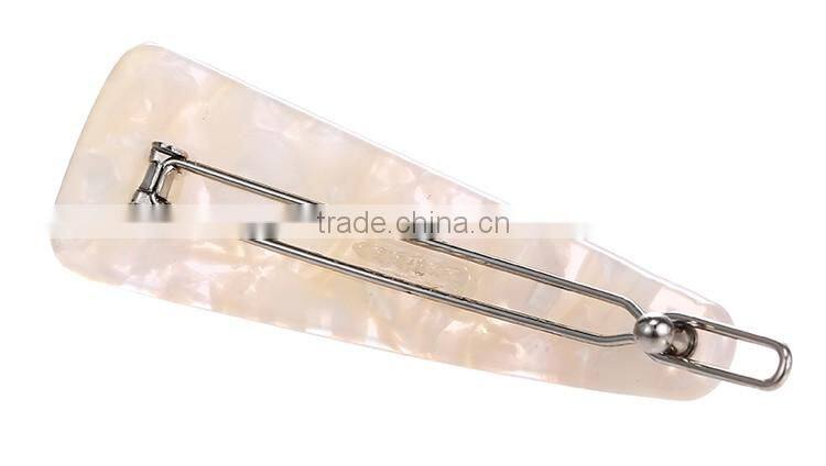 Handmade jewelry mix color acrylic hair clips fashion hair accessory for kids