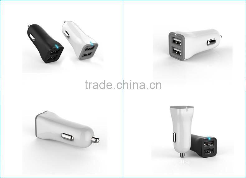 Dual port custom usb car charger for mobilephone