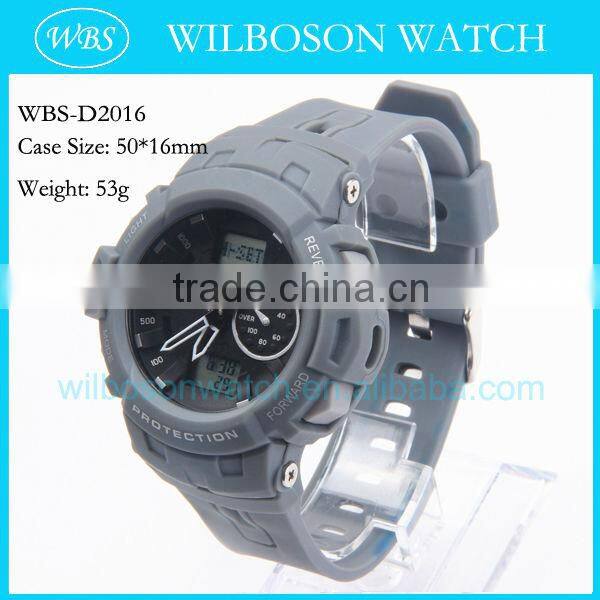 Gray color 3 ATM waterproof promotional digital mens watches