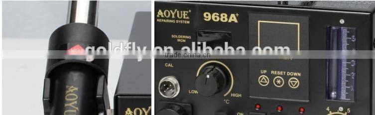 AOYUE 968A+ soldering station SMD/SMT Hot Air 3 in 1 solder station & Rework machine Soldering Stations Electric Soldering Irons
