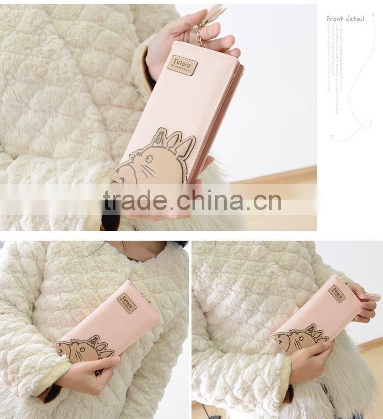 Long Style Cartoon Totoro Girls Wallet Zipper Hasp Ladies Clutch Purse