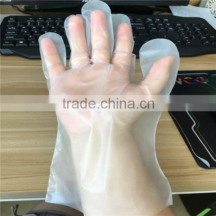 Wholesale top quality disposable sterile food and medical usage CPE plastic gloves