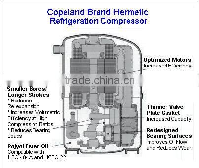 Copeland hermetic compressor CR47KQ-TFD for refrigerator
