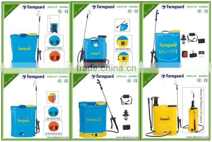 Hot sale 16L PP battery Sprayer regulator automatic pump sprayer portable electric sprayer