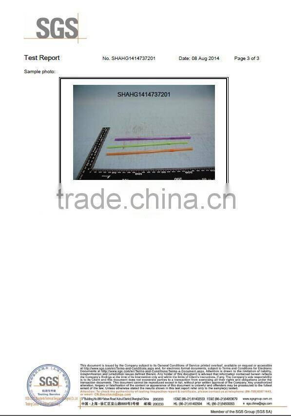 Wholesale colored customized size plastic straight straw