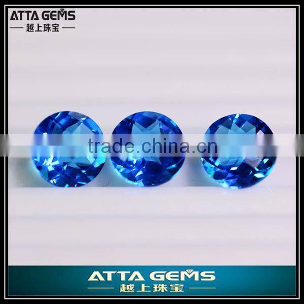 aquamarine round stone-perfect checker cut glass