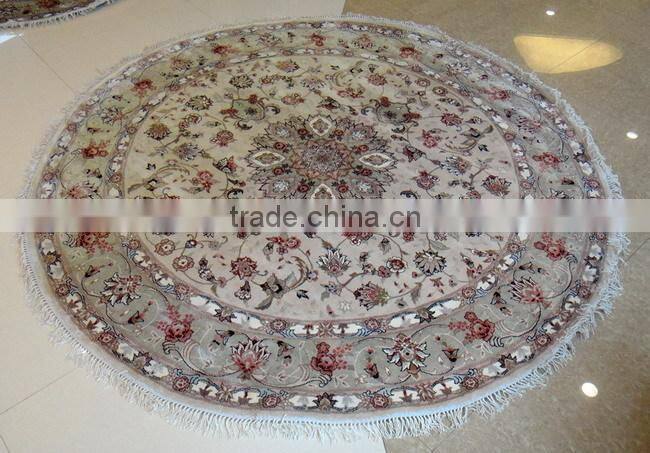 Unique blue pure silk carpet