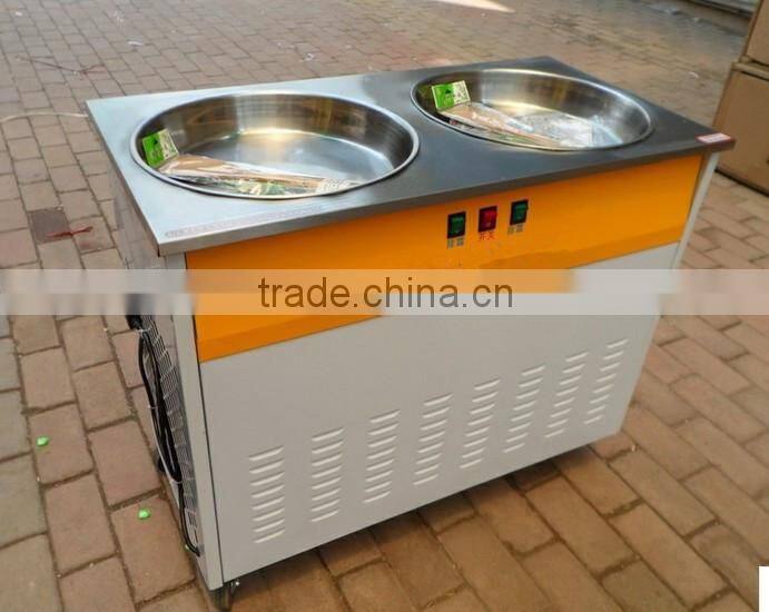India low price two pan fried ice cream machine