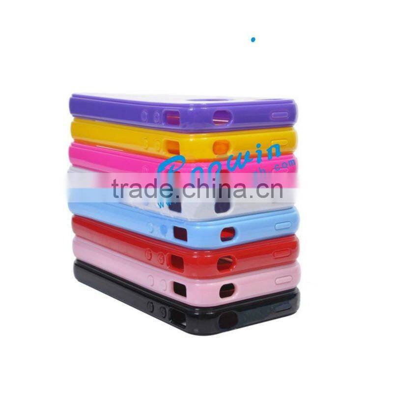 dark pink Soft TPU Gel Crystal Jelly Case Cover for apple iphone 4s