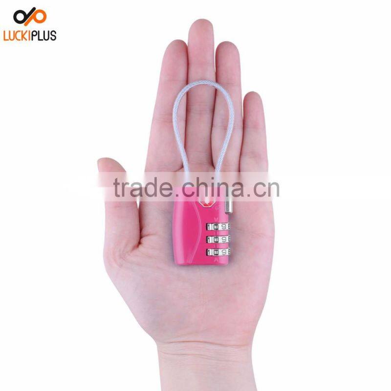 Luckiplus Luggage Locks Combination Password Locks Padlocks TSA Approved 3-Digit Blue