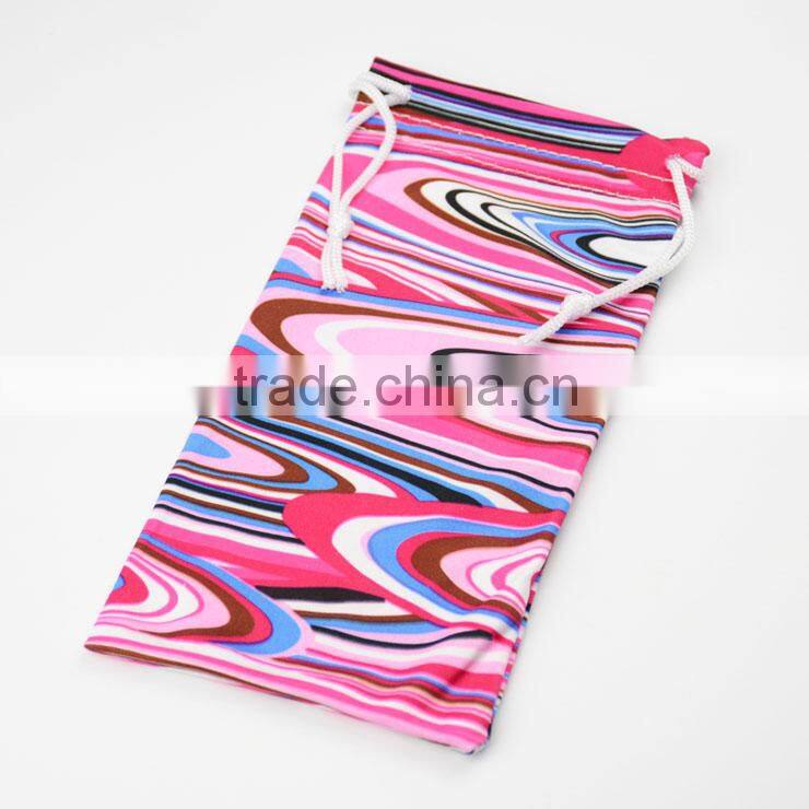 Microfiber Eyewear Drawstring Bag with Picture Printing