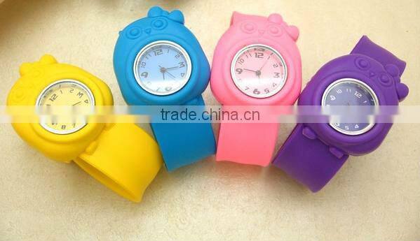 analog silicone kids slap watch set