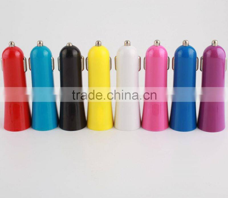 2.1A colorful Double USB trumpet car charger for cell phones manufacturers,supplliers