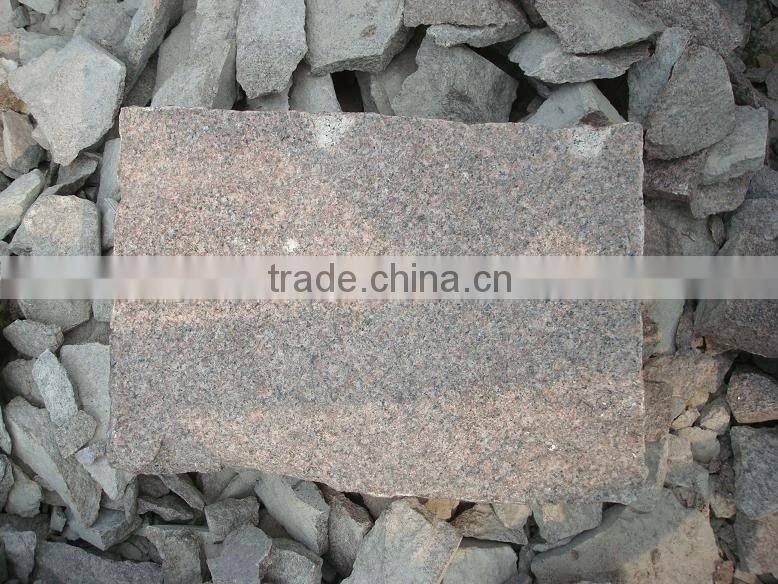 red granite cube