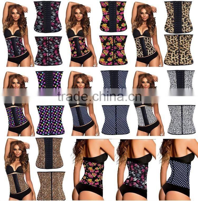 Sport Latex Rubber Waist Trainer Cincher Underbust Corset Body Shaper Shapewear