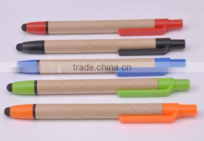 eco colored stylus paper pens