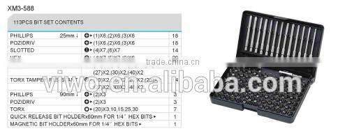 113pcs good quality 50mm ScrewdriverBits Set