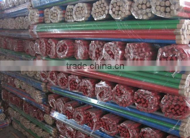 Cheap widely use single color varnished wooden broom stick
