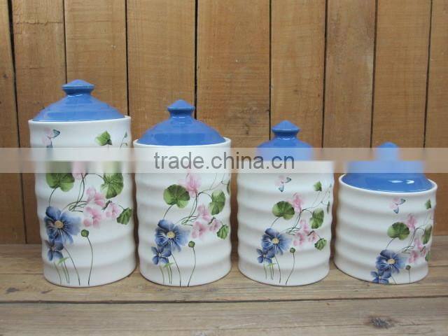 New Ceramic different size cookie jar with lid