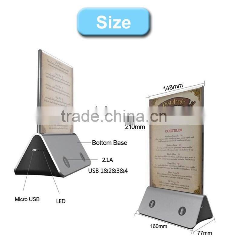 China supplier wholesale Restaurant Menu Power Bank 10000mah new fan power bank