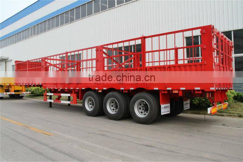 2015Top Ranking Tri axle 60Tons Cargo Trucks Trailer / Side Wall Semi Trailer sale