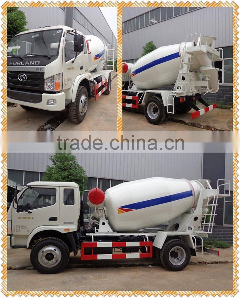ISO standard high qualitly Foton 4x2 agitating lorry mixer truck for sale