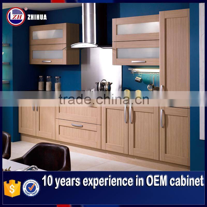 Guangzhou project wood veneer willow kitchen cabinet