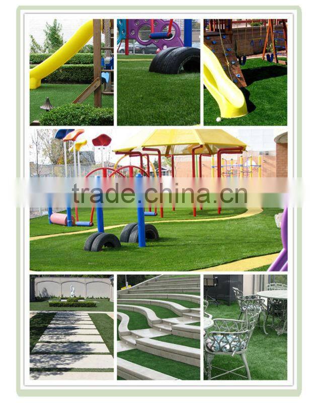 yellow color artifcial grass for school kindergarden playground