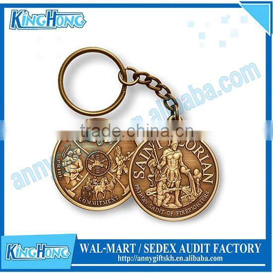 The newest style alphabet antique coin keychain