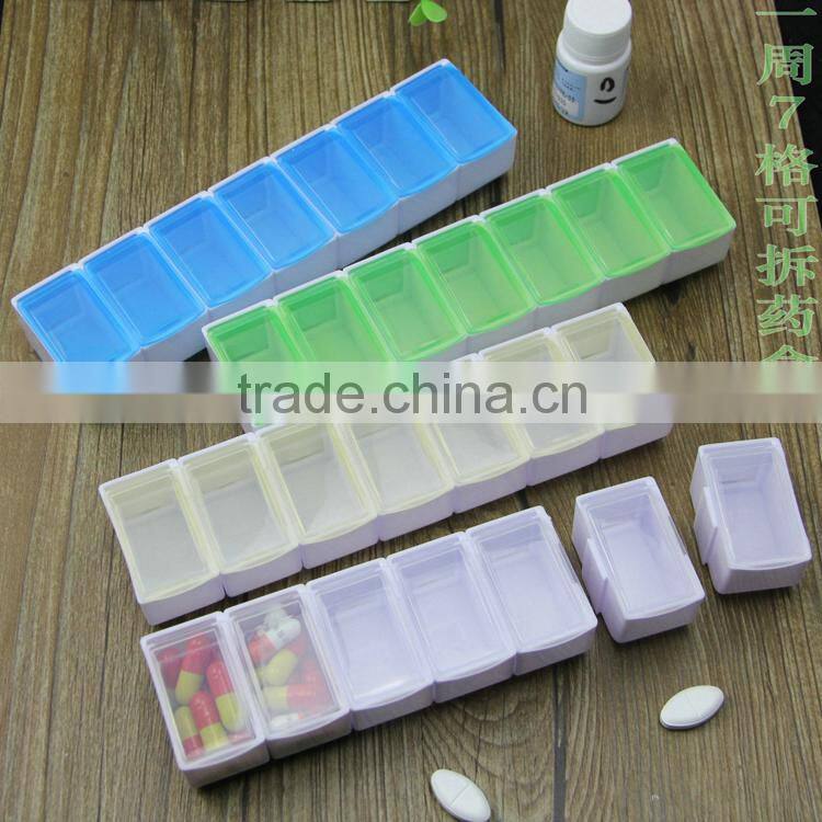 Plastic travel portable led pill box with lock