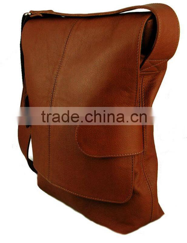 Leather messenger bag