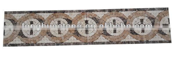 Mix pattern mosaic tile bathroom