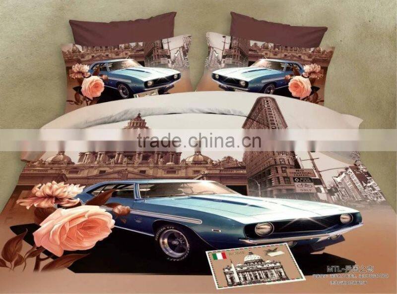 3D Printed Flower brown Pink rose Bedding Set