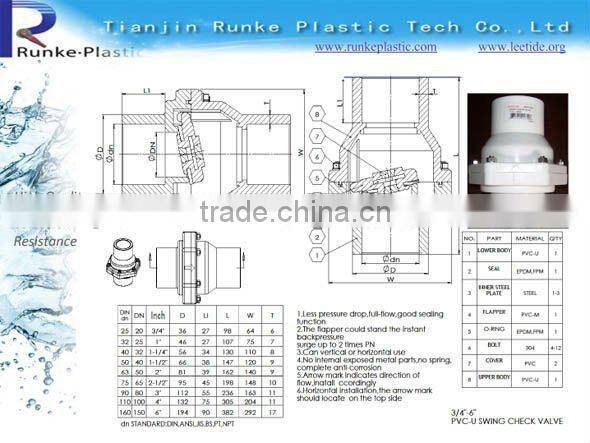 PVC Plastic Check Valve
