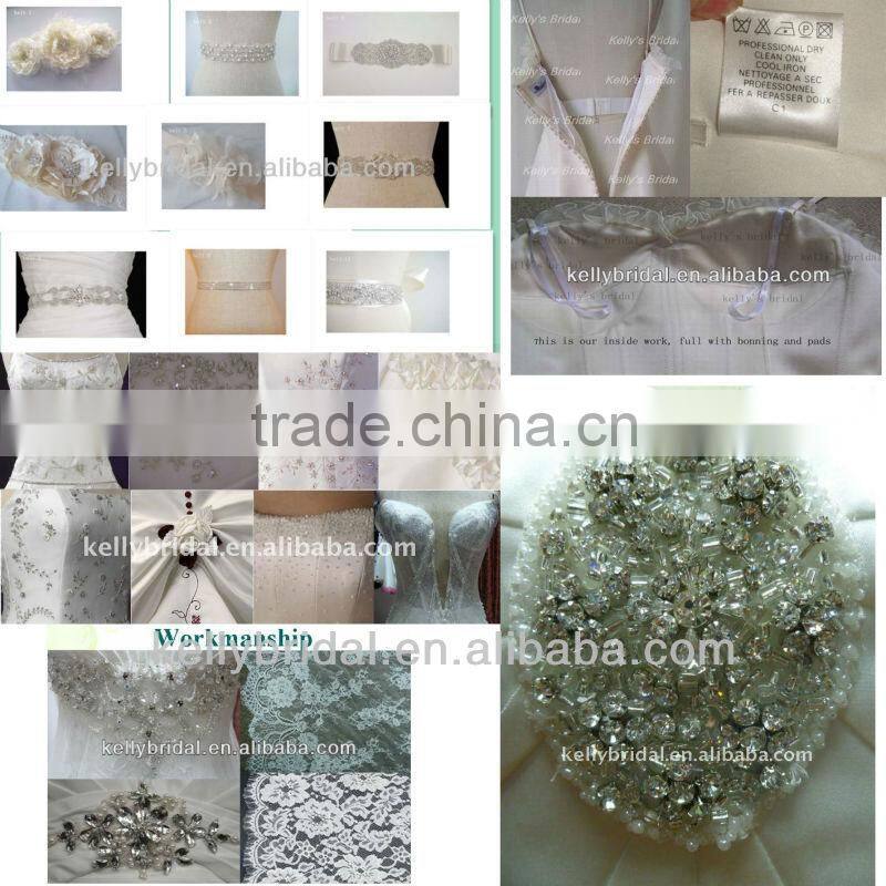 taffeta wedding dress with Ivory embroidery