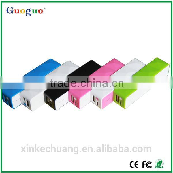 Guoguo 2016 high quality colorful 2000mAh mini portable mobile power bank
