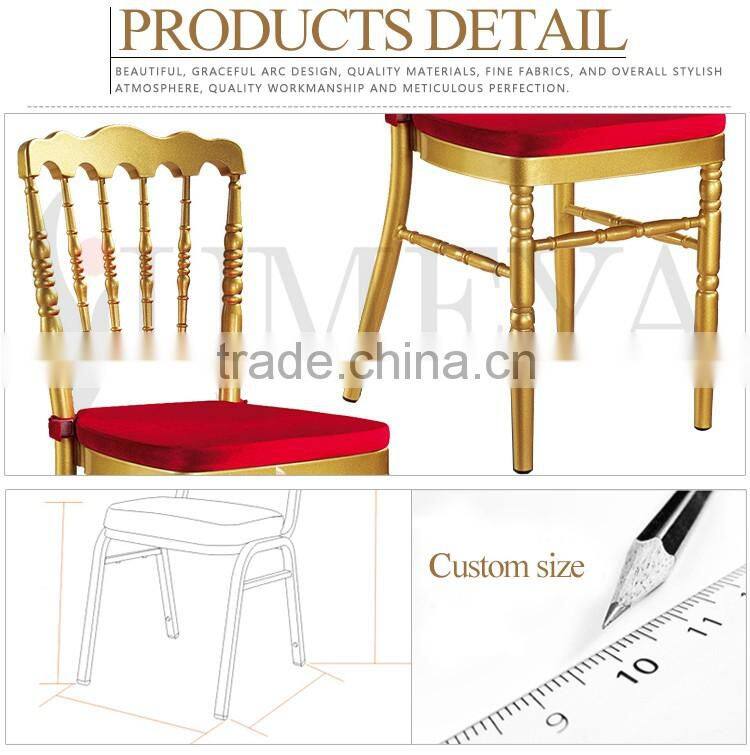 Wholesale durable stacking aluminium wedding chair metal banquet hall chairs for sale