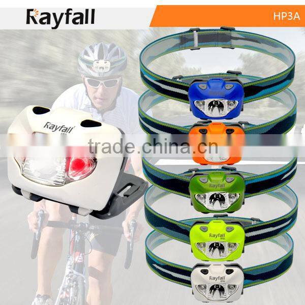 Led light sensor powerful headlamp with custom elastic bands