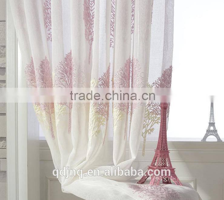 Wholesale China Elegent Patterned Modern Embroidered Sheer Voile Curtains