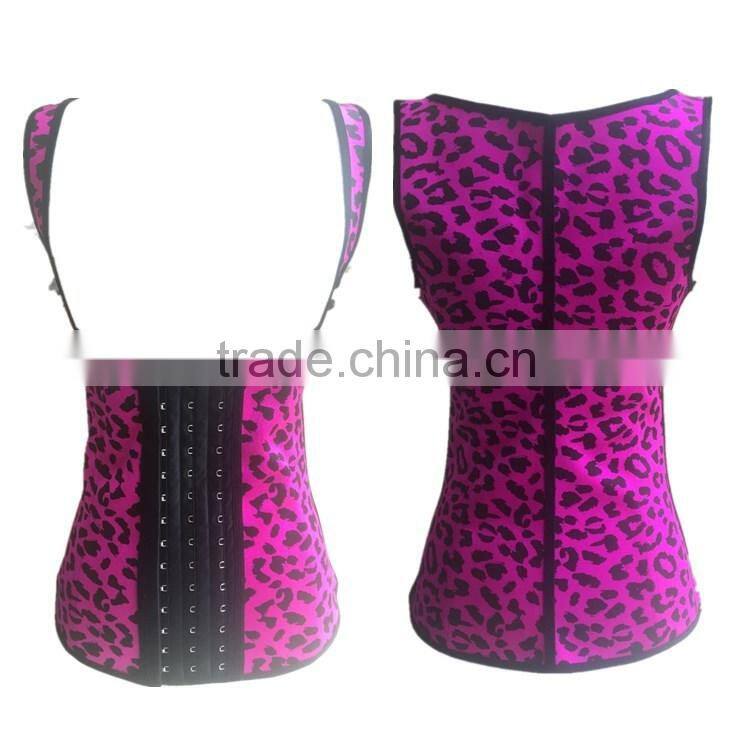 2015 new fashion leopard waist training corsets for women cheap and practical corsets bustiers plus size waist corsets wholesale