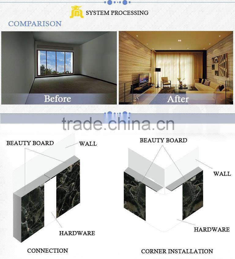 Decorative Marble Patterned Light Weight Calcium Silicate UV Coating Wall Board