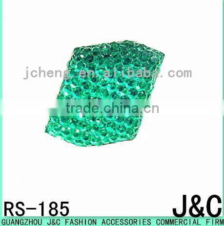 16*21green color star effect special shaped resin stone