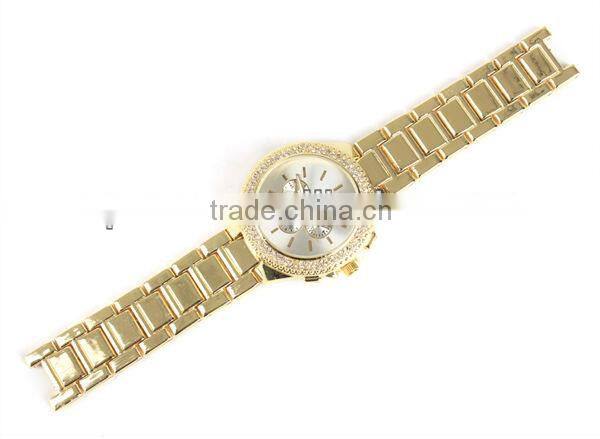 Hottest branded mens fashion gold watch mature business style for mens gift watch