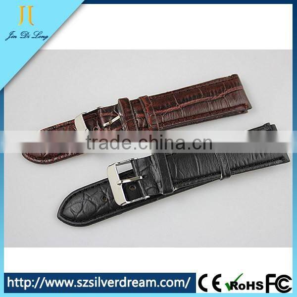 Fashionable pattern high quality pu leather watchstrap wrist watch band for luxury watch