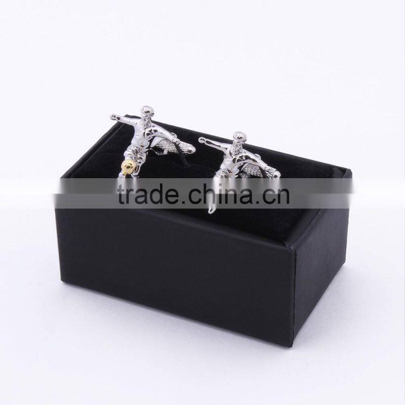 2016 new antique empty black craft paper cufflinks gift box packaging