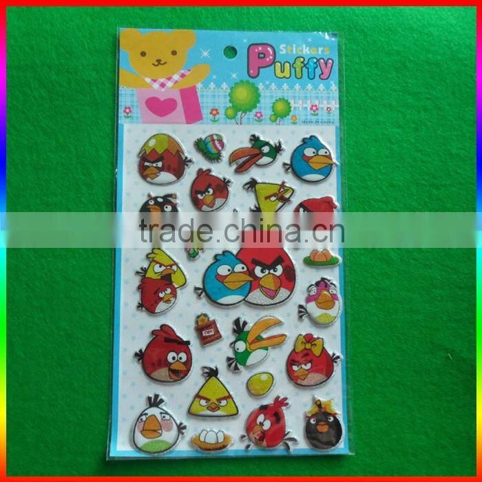 shiny smile face puffy sticker fashion